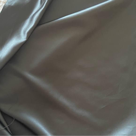 Basil Green Dull Satin Fabric - Picture 3 of 4